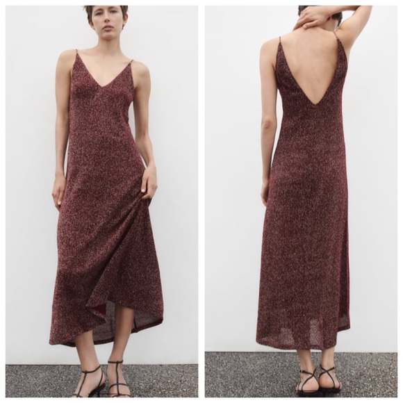 Zara Midi Knit Sparkle Dress - Picture 1 of 10
